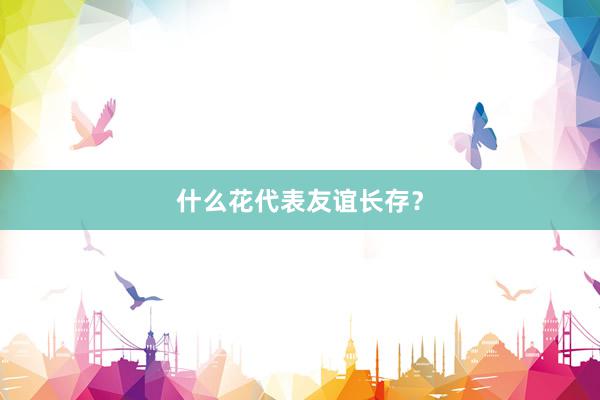 什么花代表友谊长存？